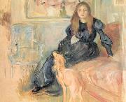 Berthe Morisot Julie Manet et son Levrier Laerte, oil painting